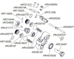 Aluminum Steering Blocks Hd Bearings Kraton Senton Talion Typhon photo