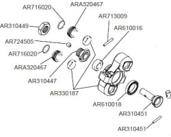 Aluminum Steering Blocks Hd Bearings Kraton Senton Talion Typhon photo