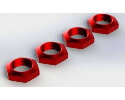 AR330360 Aluminum Wheel Nut 17mm Red Nero 4 photo