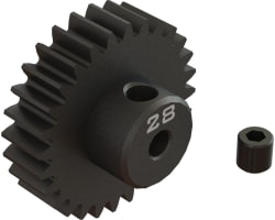 28T 0.8Mod 1/8 Bore CNC Steel Pinion Gear photo