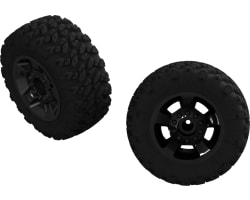 Dboots Ragnarok Mt Tire Set Glued Black Wheels 14mm (2) photo