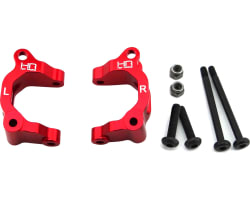 Aluminum Aluminum Caster RED W/King Pins - ARRMA 2WD photo