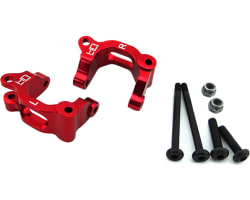 Aluminum Aluminum Caster RED W/King Pins - ARRMA 2WD photo