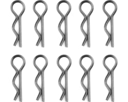 Black Body Clips 15mm long .62mm wire (10) photo