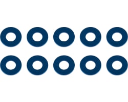 Washers 7.8x3.5x0.5mm blue aluminum photo