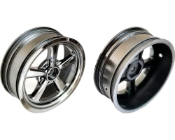 Drag Front Wheels 2.2 in / 3.0 in 12mm Hex Black Chrome photo