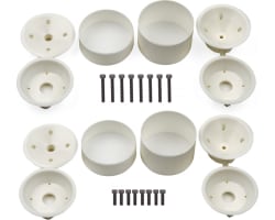 RC10T Wide Rear and Narrow Front Wheels (3-piece) white photo