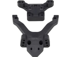 RC10b6.4 Ft Top Plate and Ballstud Mount Carbon photo