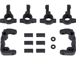 RC10b6.4 -1mm Scrub Caster and Steering Blocks Carbon photo