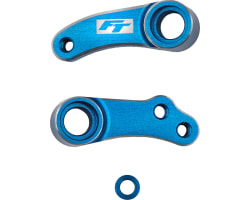 RC10B84 FT Aluminum Steering Bellcranks Blue photo