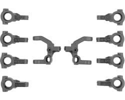 RC10B7.1 FT Caster And Steering Block Set Carbon photo