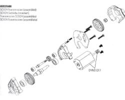 Aluminum Transmission Case SCX 24 photo