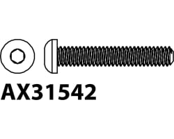 AX31542 Hex Socket Button Head M2.5x12mm Black 10 photo