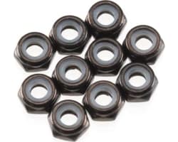 AXA1052 Thin Nylon Locking Hex Nut M3 Black 10 photo