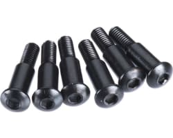 M3x4x15mm Hex Socket Button Head Shoulder Screw - Black (6pcs) photo