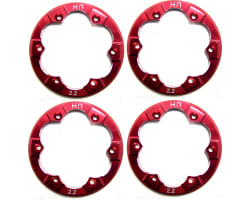 Aluminum Bead-Lock Ring (4)(Red) - Axial Xr10 photo