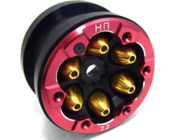 Aluminum Bead-Lock Ring (4)(Red) - Axial Xr10 photo