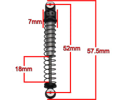 Aluminum Threaded Flex Shocks - Axial Scx24 AX24 photo