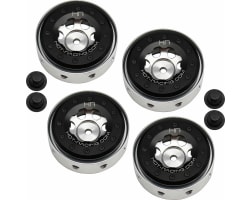 Silver Beadlock 1.9 Rims Black Rings photo