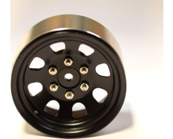 Black Steel 1.9 Beadlock 6-Lug Wagon Wheels 12mm Hex (4) photo