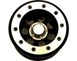 Aluminum Tamiya CR01 Beadlock Wheels Black (4) photo