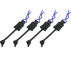 Blue bent Body Clips 21.6mm long 1.2mm wire (4) photo