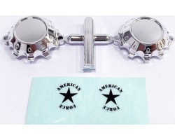 American Force H01 Contra Wheel Cap Chrome with Decal photo