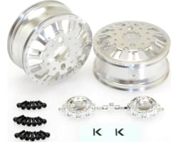 Kg1 Kd004 Duel Rear Dually Wheel Silver Anodized 2 pieces photo