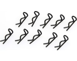 Black bent Body Clips 16mm long 1.2mm wire (10) photo