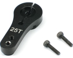 Aluminum Clamping Servo Arm 25 Tooth Black: Sca-1e Series photo