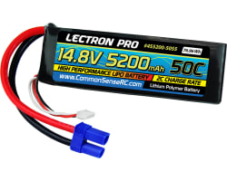 Lectron Pro 14.8v 5200mah 50c LiPo Battery Soft Pack with Ec5 photo