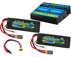 Acdc-Duo Charger + 2 X 7.4v 5200mah 35c W/ Xt60 + Gray Adapter photo