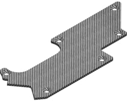 Suspension Arm Stiffener - Rear - Left - Graphite 3mm - 1 Pc photo