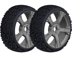 Off-Road 1/8 Buggy Tires - Ninja - Low Profile - Glued On Black photo