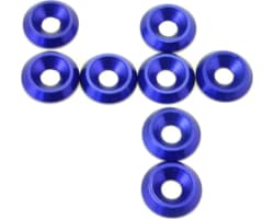 Blue Aluminum 4mm Countersunk Washer (8) photo