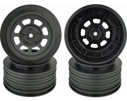 4 pieces Speedway SC Wheels for SC10 / SC5M +3mm Black photo