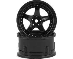 Drift Element 5 Spoke Drift Wheels (Triple Black w/Silver Rivets photo