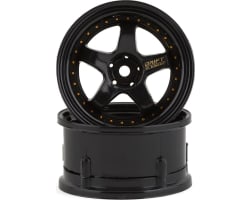 Drift Element 5 Spoke Drift Wheels (Triple Black w/Gold Rivets) photo