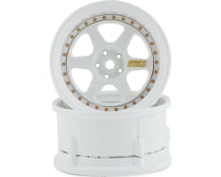 Drift Element 6 Spoke Drift Wheels (Triple White w/Gold Rivets) photo