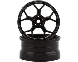 Feathery Split Spoke Drift Rim (Black Hi Gloss) (2) (6mm Offset) photo