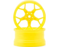 Feathery Split Spoke Drift Wheels (Flu Yellow) (2) (8mm Offset) photo