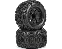 1/10 Warthog F/R 2.8 Monster Truck Tires MTD 12mm Black Ripper photo
