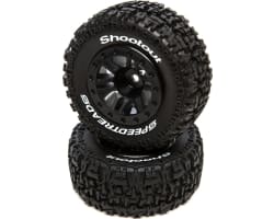 SpeedTreads Shootout SC Mounted Black: TRA Slash Front 2 photo