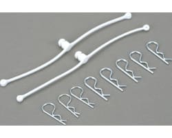 Silver bent Body Clips 25.4mm long 1.3mm wire (8) photo