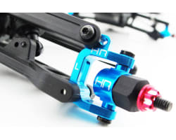 Aluminum Caster Blocks (Blue) - ECX 2WD photo
