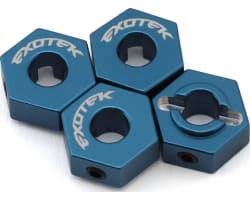 Team Associated Mt10/Pro4 SC10 Hd Aluminum Wheel Hexes (Blue) (4 photo