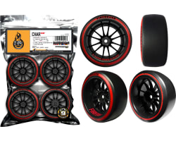 Char D29r 2 Piece Red Wall Wheel/Tire Set of 4 photo
