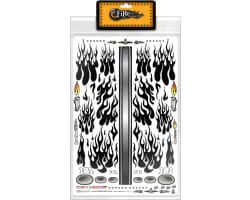 Flames Galaxy Black Multi-fit vinyl decal sheet (8.5 x 14) photo