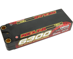 7.4V 6300 mAh 2S 130C LiPo Hard Case 8mm Bullet photo