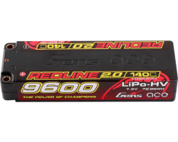7.6V 9600mAh 2S 140C LiHV 5.0mm bullet redline 2.0 photo